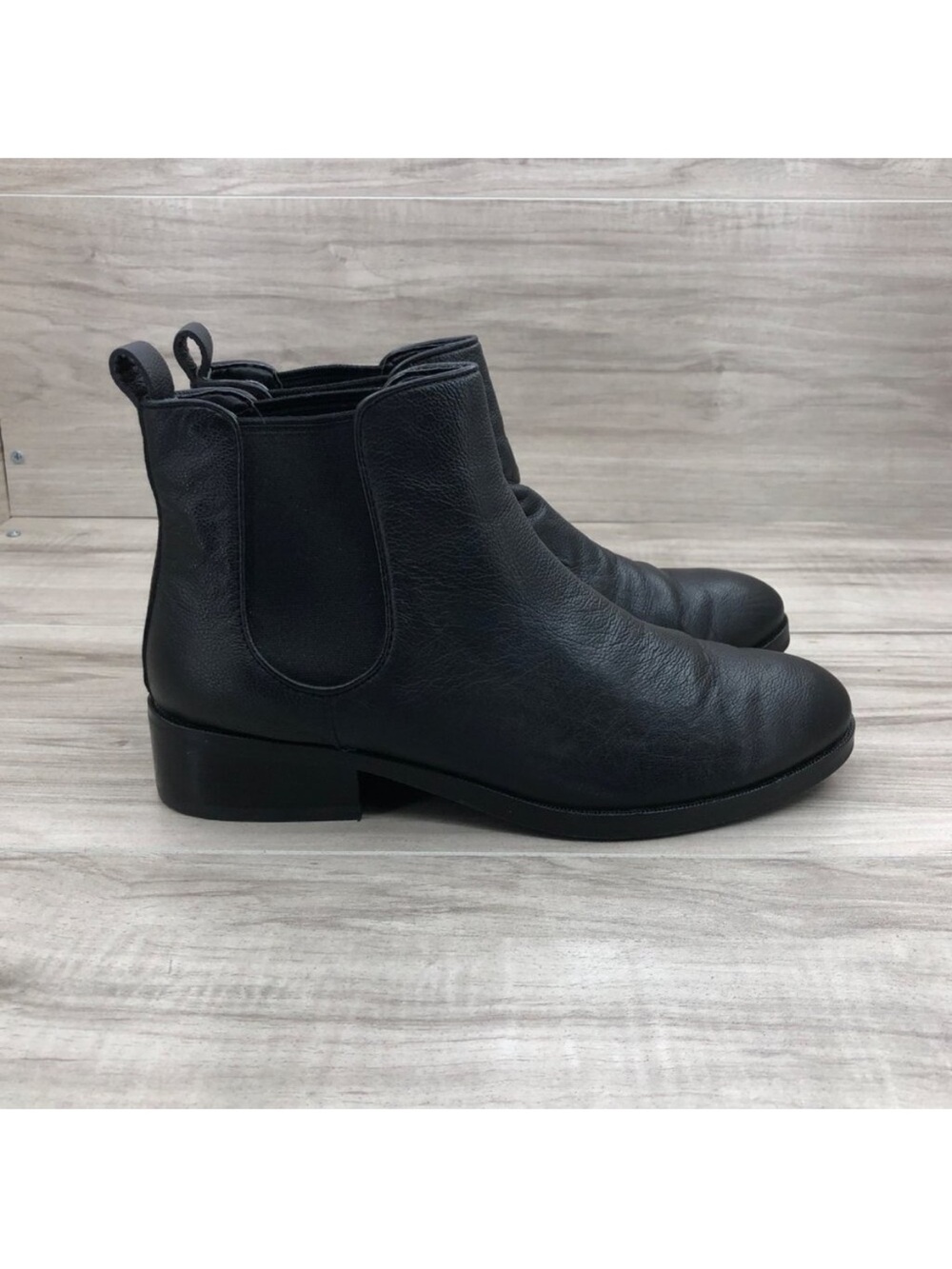 Cole Haan Ankle Boots Womens 5.5B Black Leather Slip On Chelsea Booties